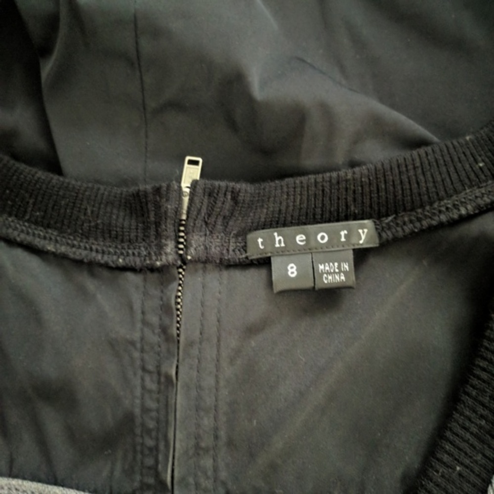Theory Sz 8 Dristi Combo Dress Wool Blend Mini - Picture 4 of 8